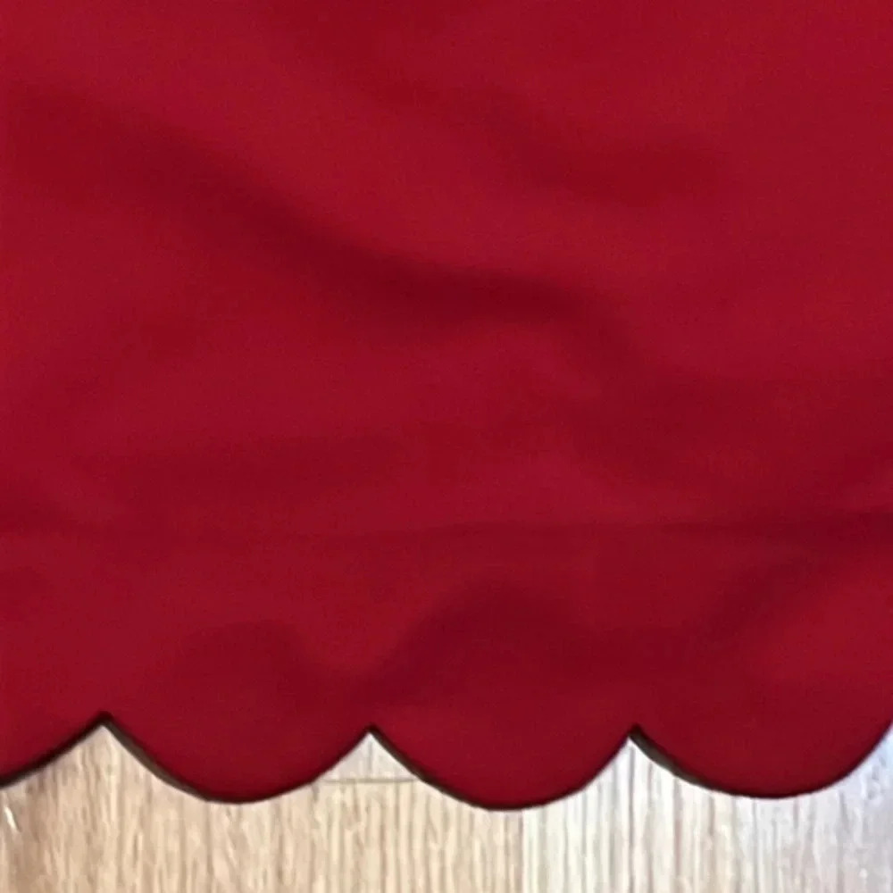 Lulu’s | NEW Favorite Feeling Wine red Halter dress Scallop hem women’s size XS - Picture 4 of 8